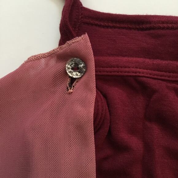 Placard Originals Burgundy & Mauve Tulle Dress - Picture 9 of 10